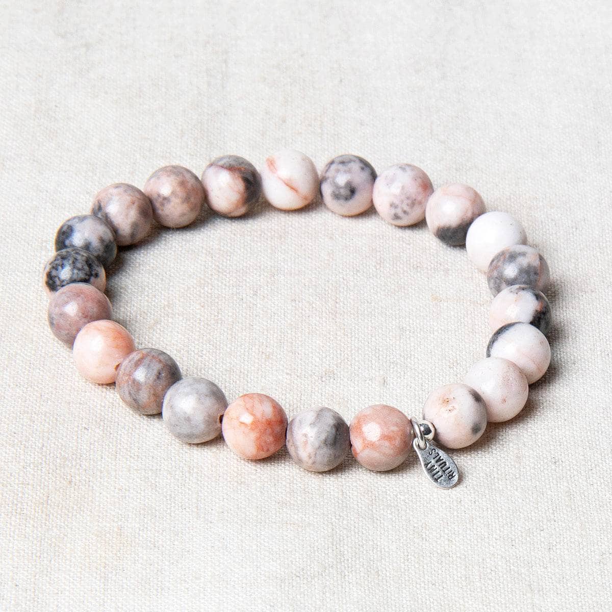 Tiny Rituals Pink Zebra Jasper Energy Bracelet 8mm - view 5
