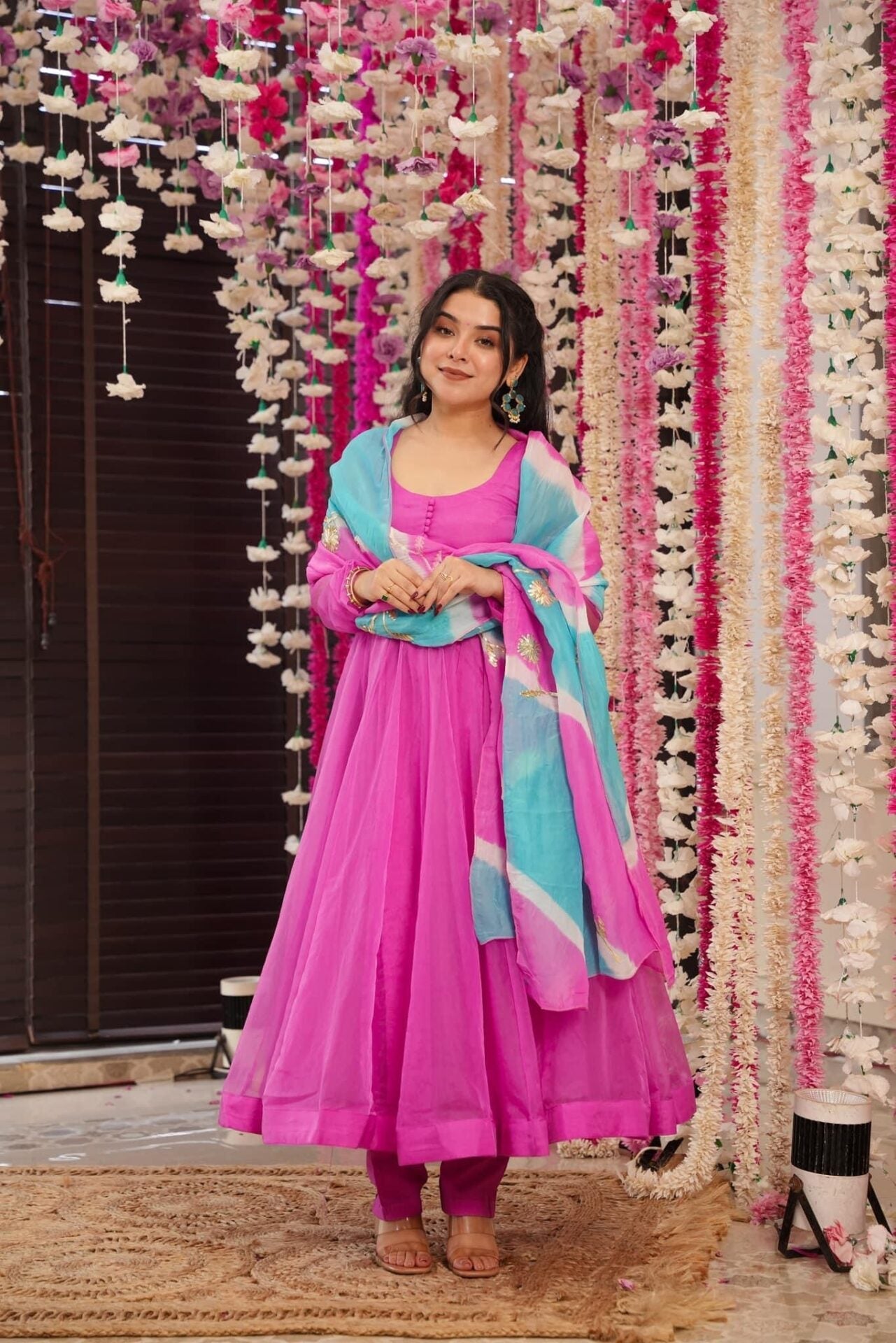 Idaho-o Rosy Veil organza Suit Set - view 2