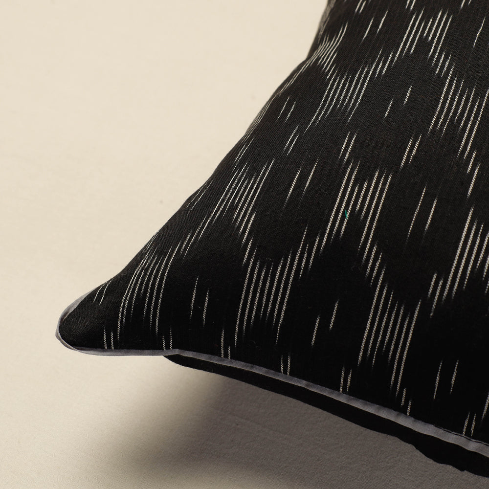 SOUTH KARGHA Black - Pochampally Ikat Cotton Cushion Cover (16 x 16 in) - view 2