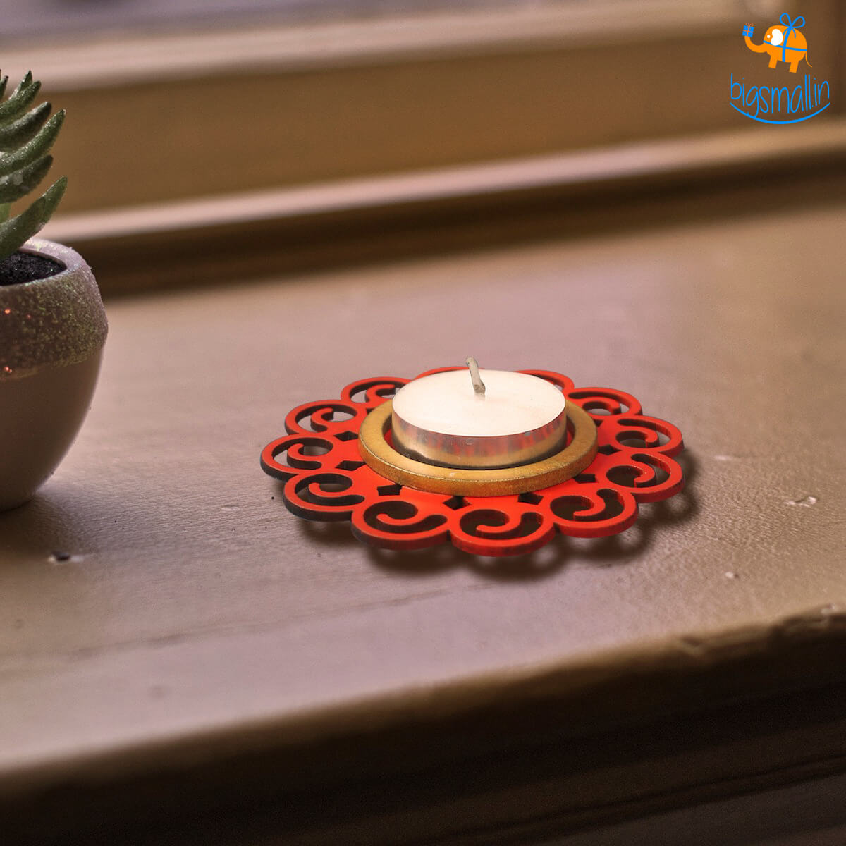Bigsmall_cc Decorative Wooden Tea Light Holder - Set of 2 - view 34