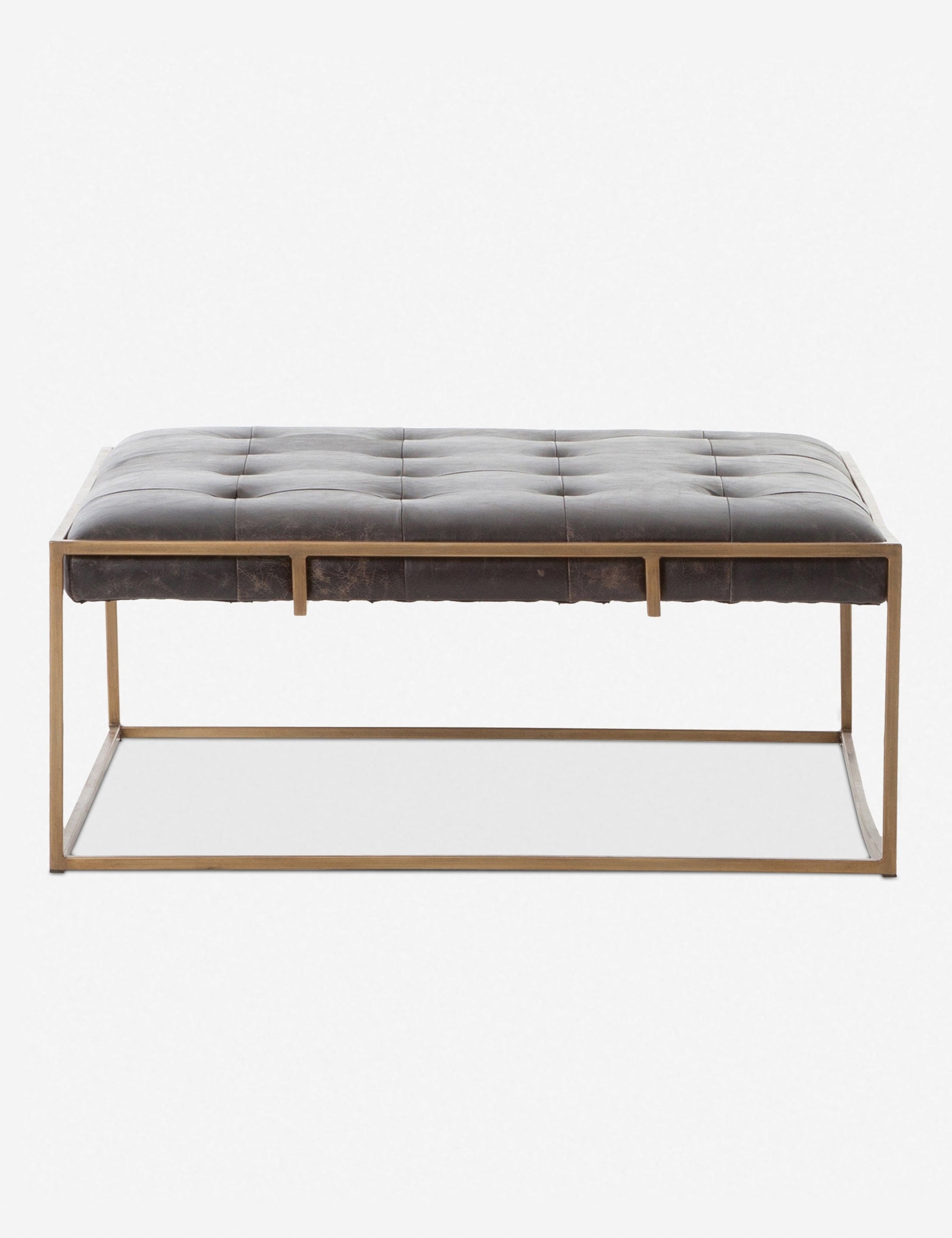 Lulu and Georgia Olwina Square Leather Coffee Table