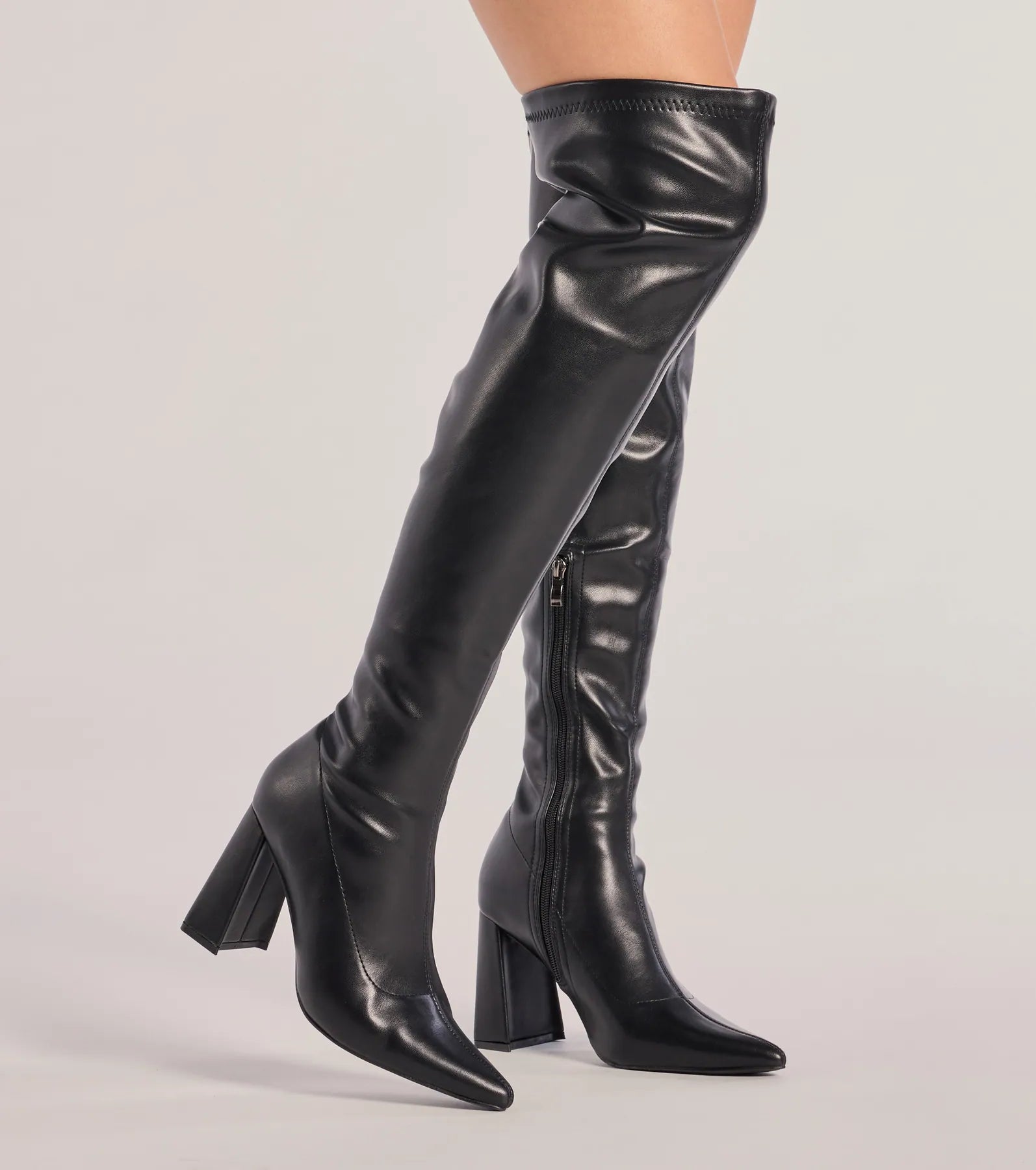 Windsor Chic Unlocked Over-The-Knee Block Heel Boots