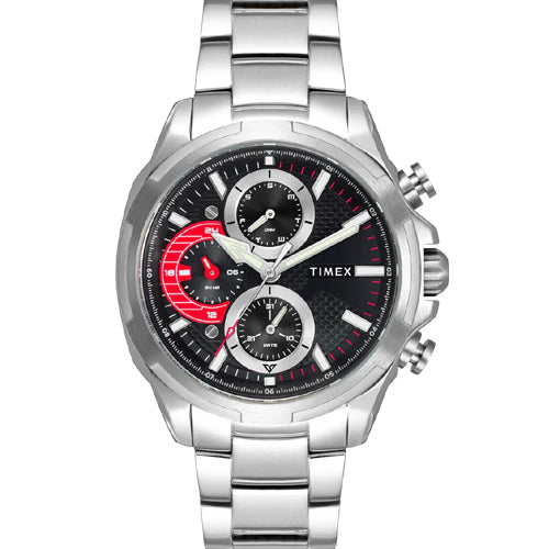 Timex E Class Men Black Round Dial Analog Watch 44mm TWEG25000
