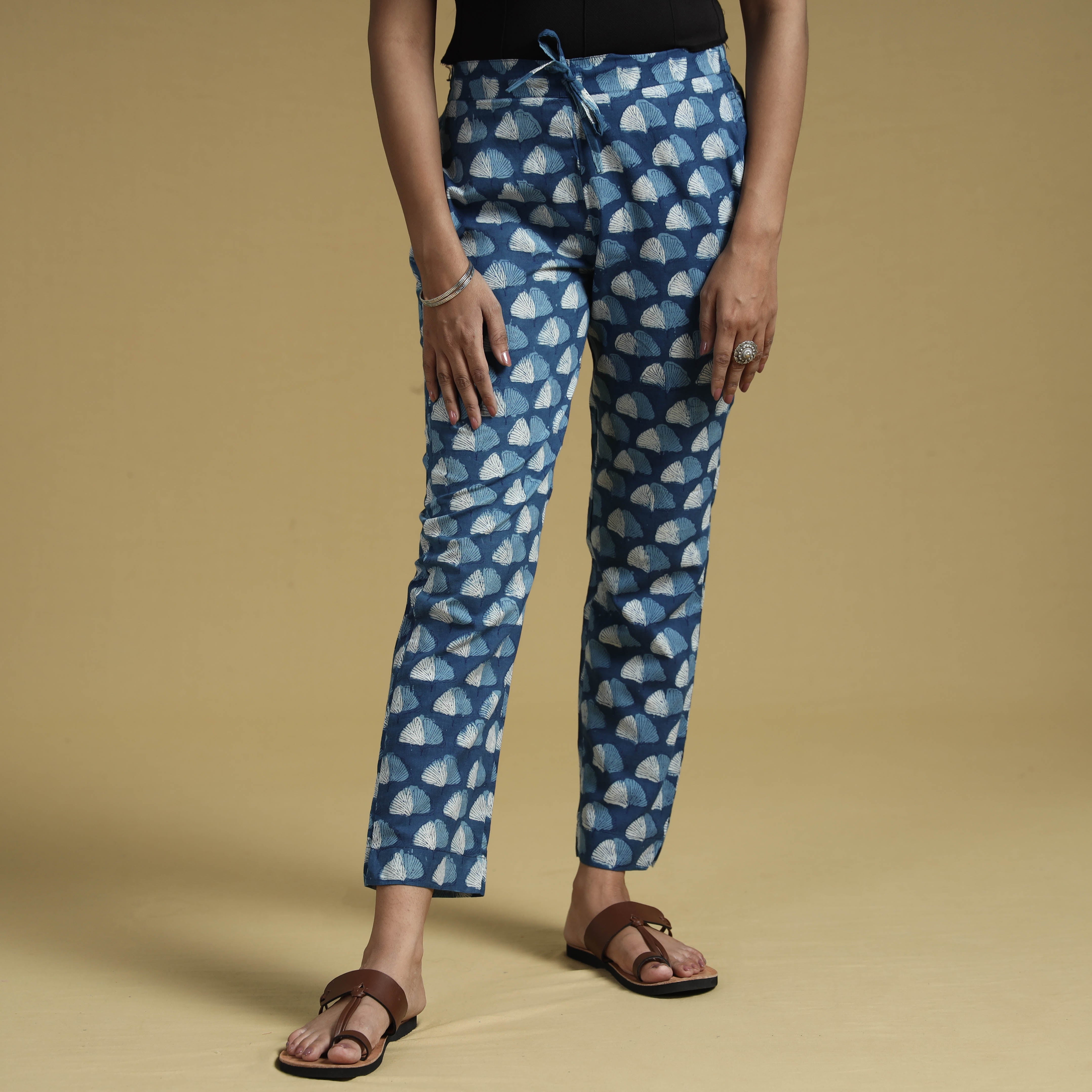 ITOKRI CASUALS Blue - Dabu Block Printing Cotton Pant