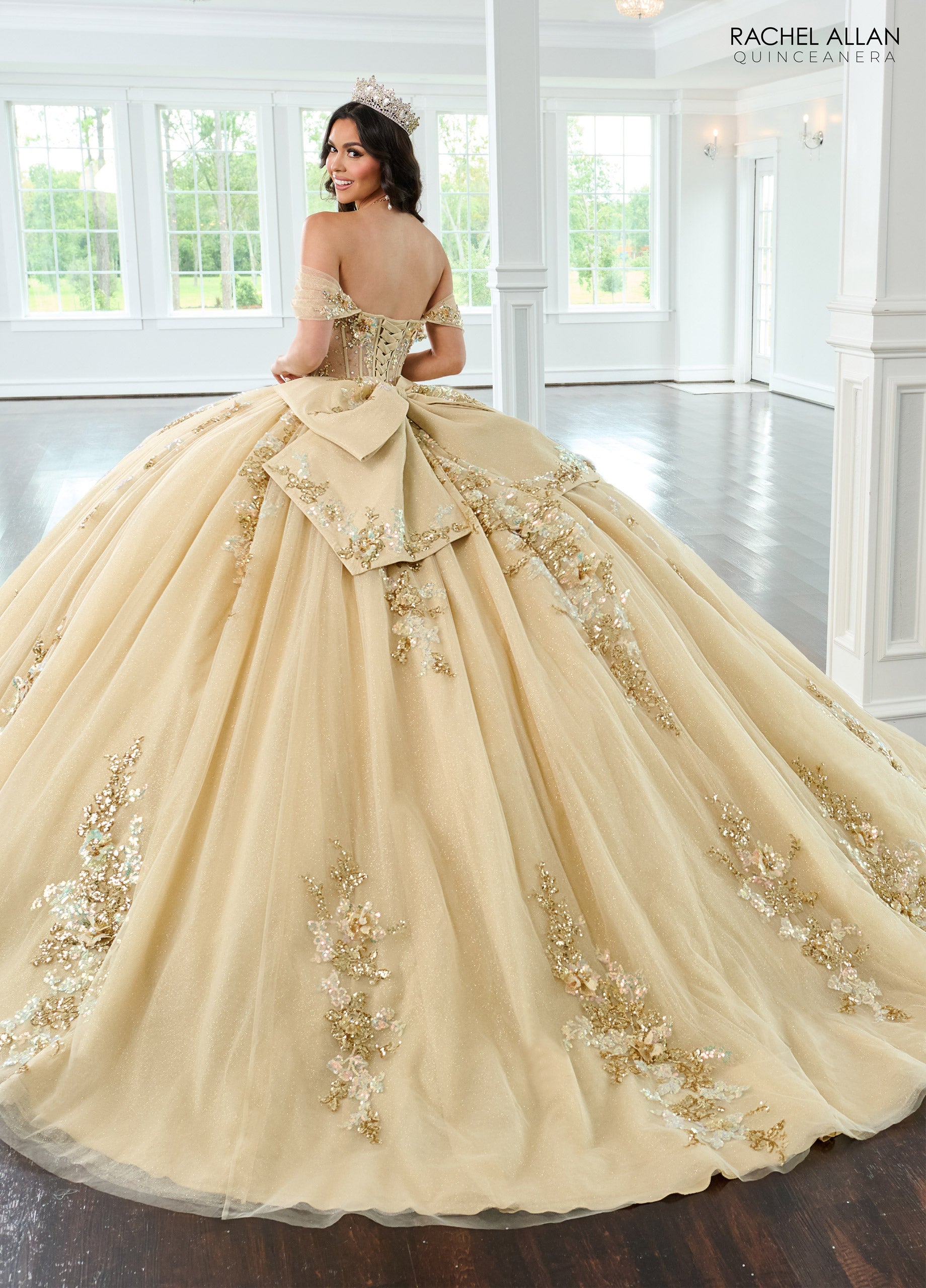 Mary's Bridal Sheer Corset Quinceanera Dress by Rachel Allan RQ2224 - view 2