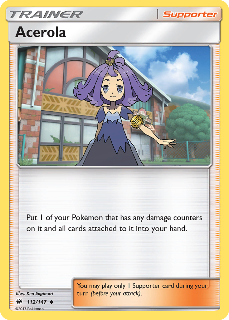 Uncommon sm3-112 non-holo – Pokémon Acerola - 112/147 - Uncommon [sm3-112] [Non-Holo] - Acerola - 112/147 - Uncommon