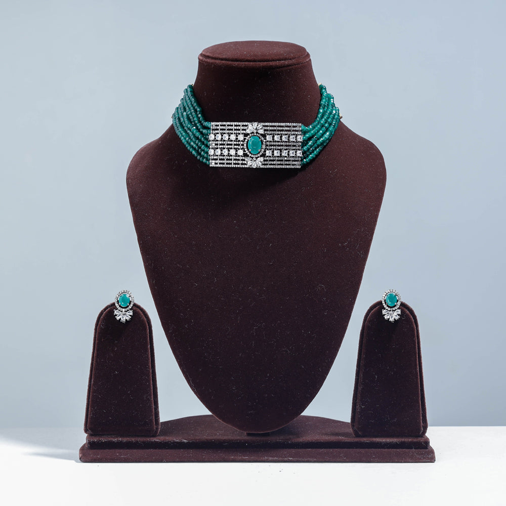 WHITE RIVER STORIES Antique Finish Beadwork Necklace Set