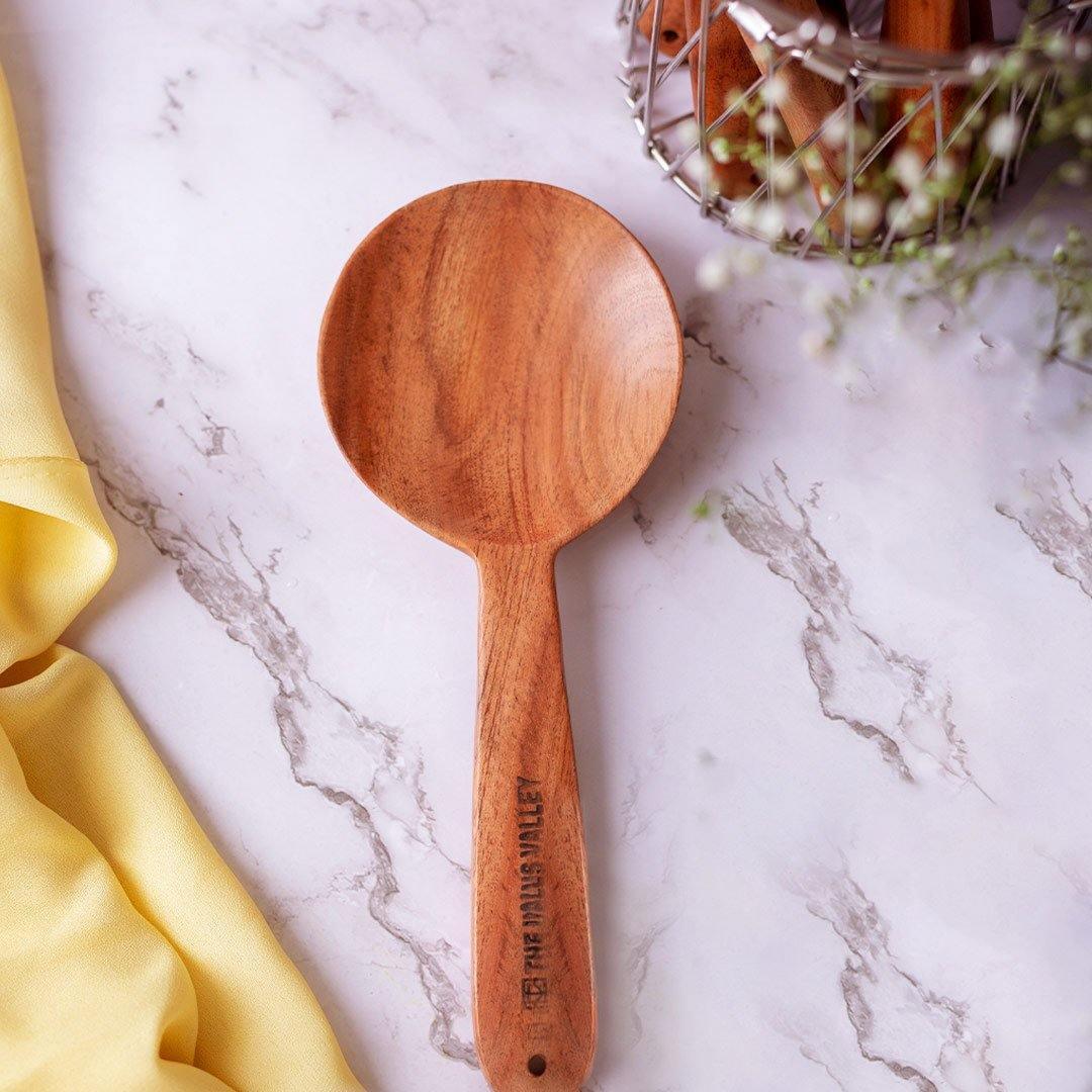 The Indus Valley Neem Wood Cooking Ladle - Serve (Round | 23CM | Handmade | 100% Natural Neem Wood) - view 2