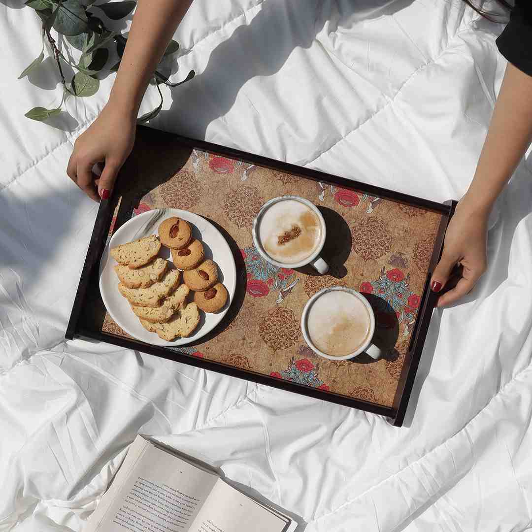 Wonderchef Casablanca Damask Motif Tray - Medium - view 3