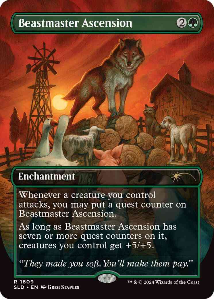 Beastmaster ascension 1609 – Magic Beastmaster Ascension [1609] [Borderless] [Not a Wolf] [Secret Lair Drop] [Foil]