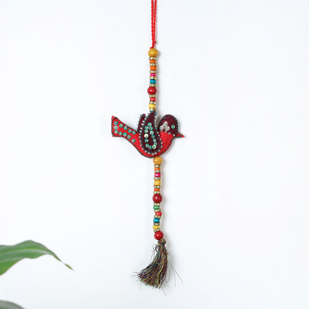 Felt beadwork wall – WITH LOVE BY KANIKA Bird - Handmade Felt & Beadwork Wall Hanging