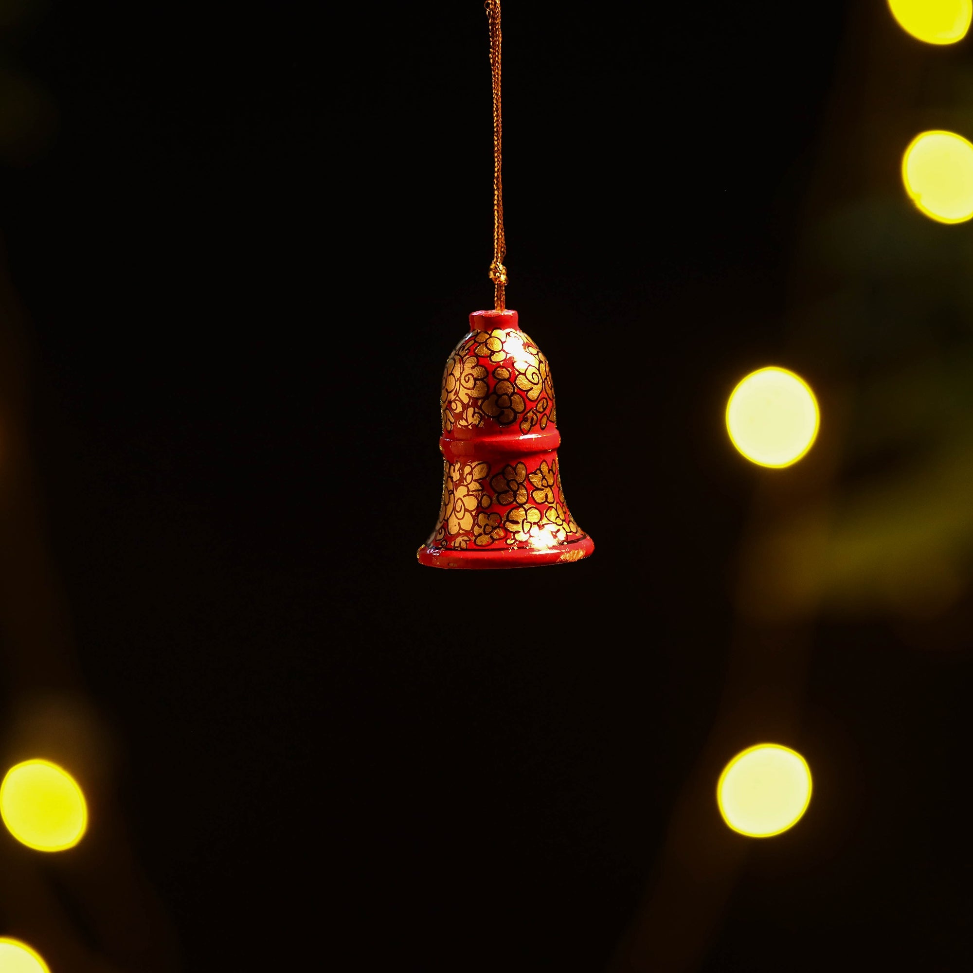 ZAHID HUSSAIN BHAT Bell - Kashmir Handpainted Christmas Decor Ornament 10