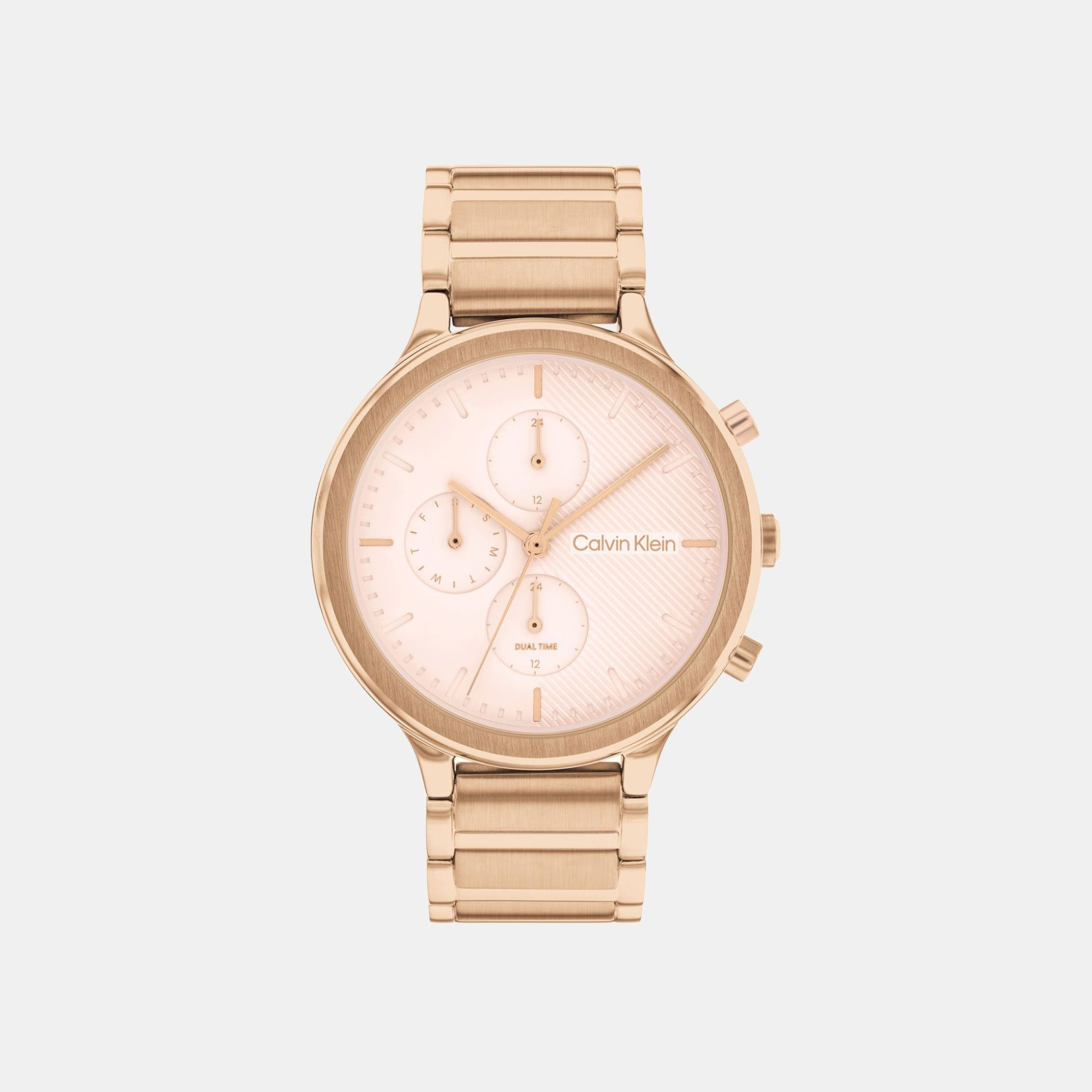 Calvin Klein Energize Women Quartz Pink Dial Chronograph Stainless Steel Watch 25200241