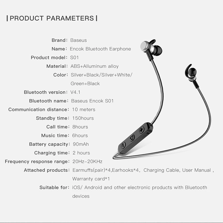 Baseus ® Encok Magnetic Switch Wireless Earphones S01 - view 5