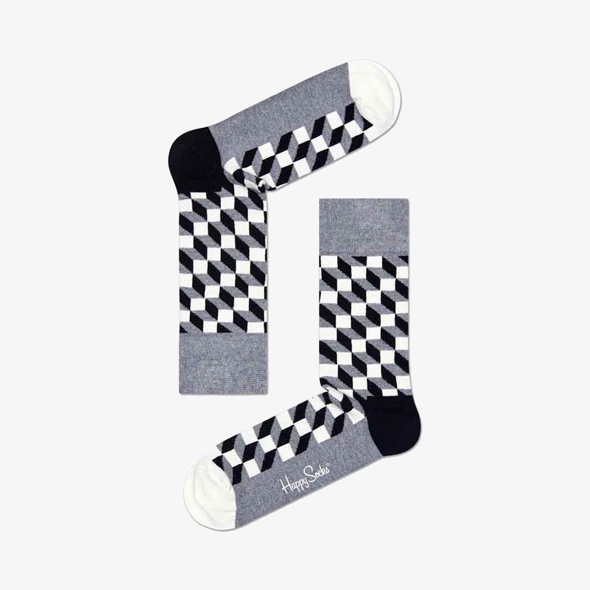 Happy Socks | FILLED OPTIC SOCK { GREY