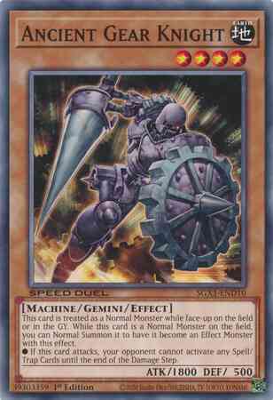 Yu-Gi-Oh! Ancient Gear Knight - SGX1-END10 - Common - 1st Edition