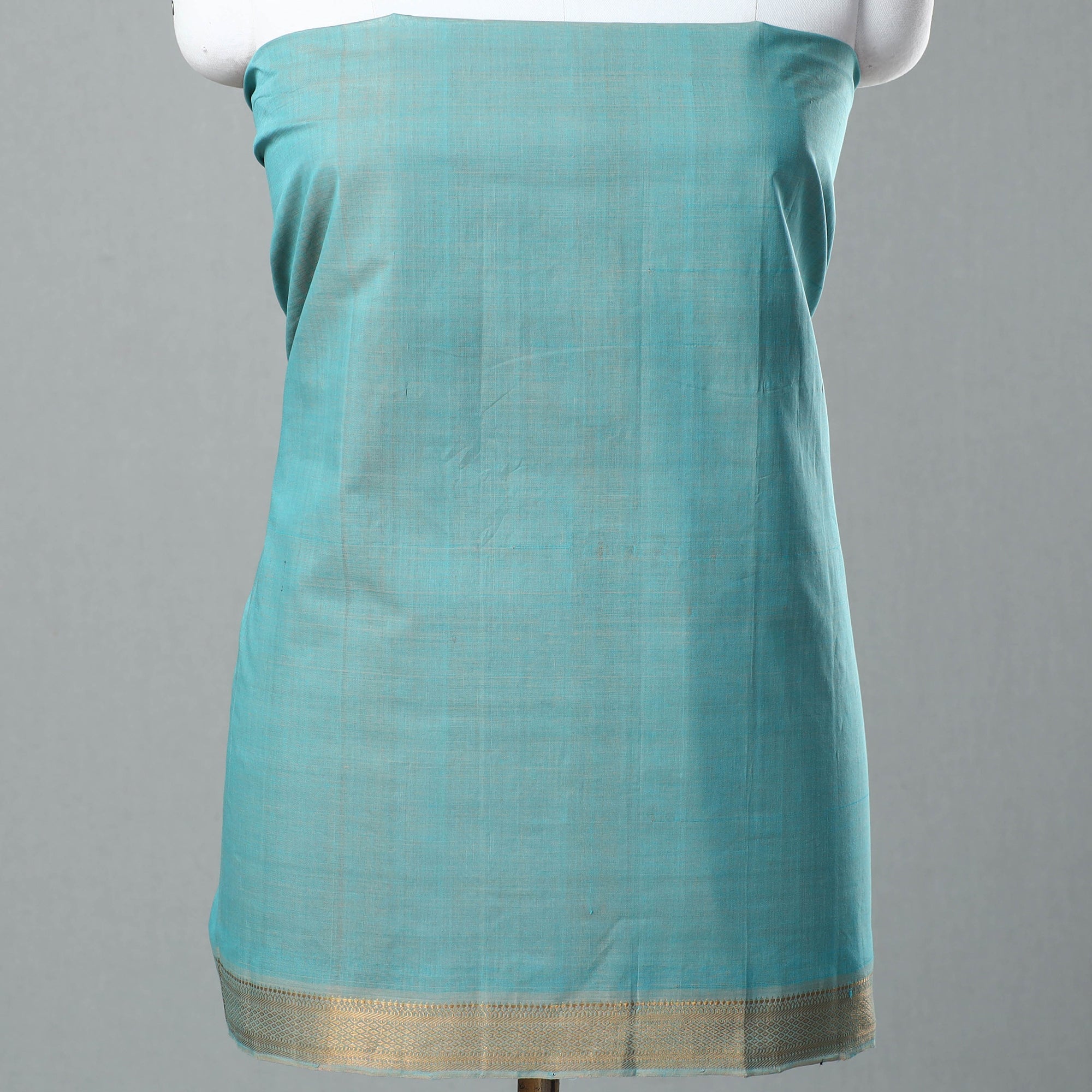 SOUTH KARGHA Blue - 3pc Handloom Cotton Mangalagiri Dress Material 03 - view 3