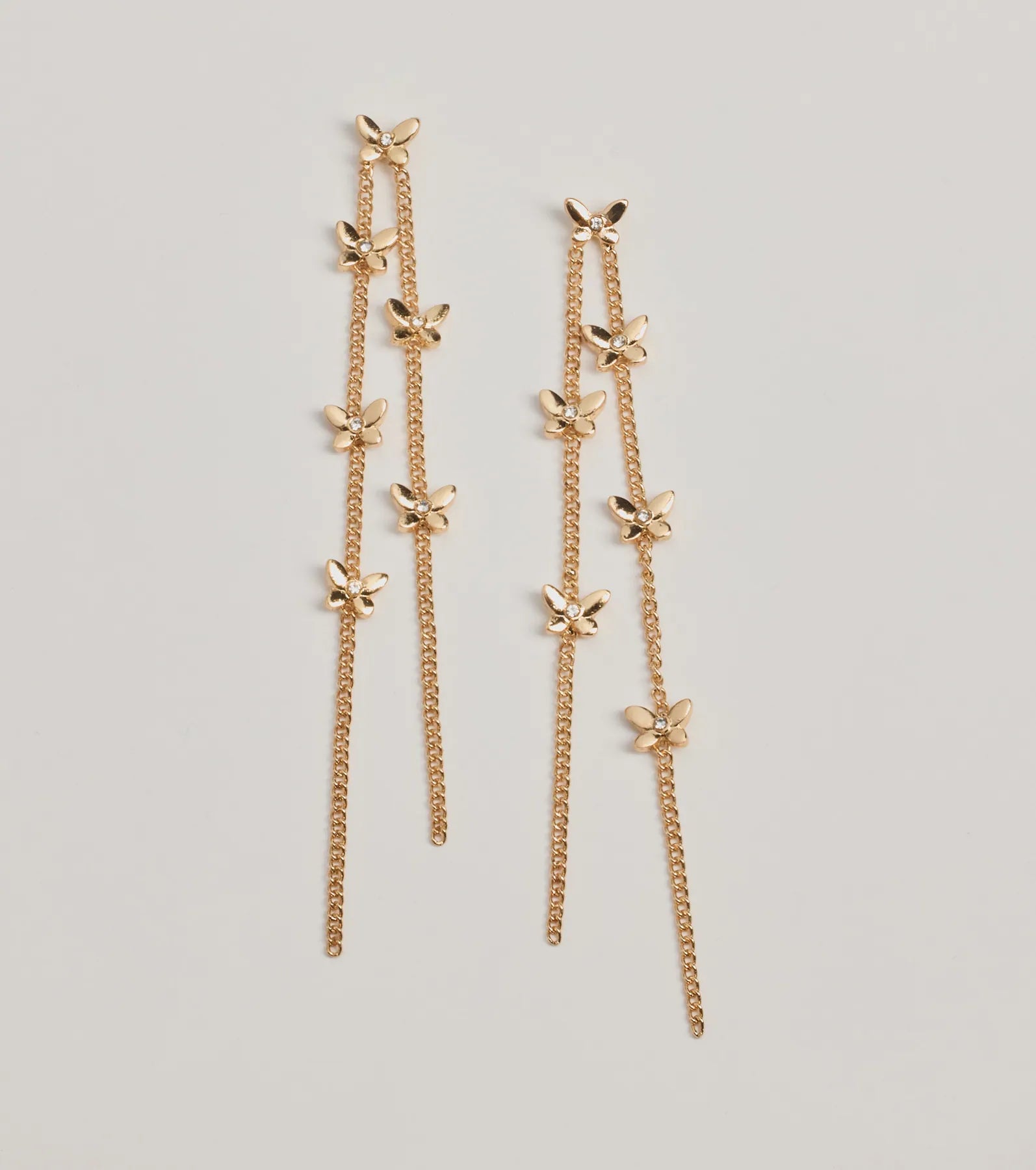 Windsor Butterfly Charm Linear Earrings – GOLD