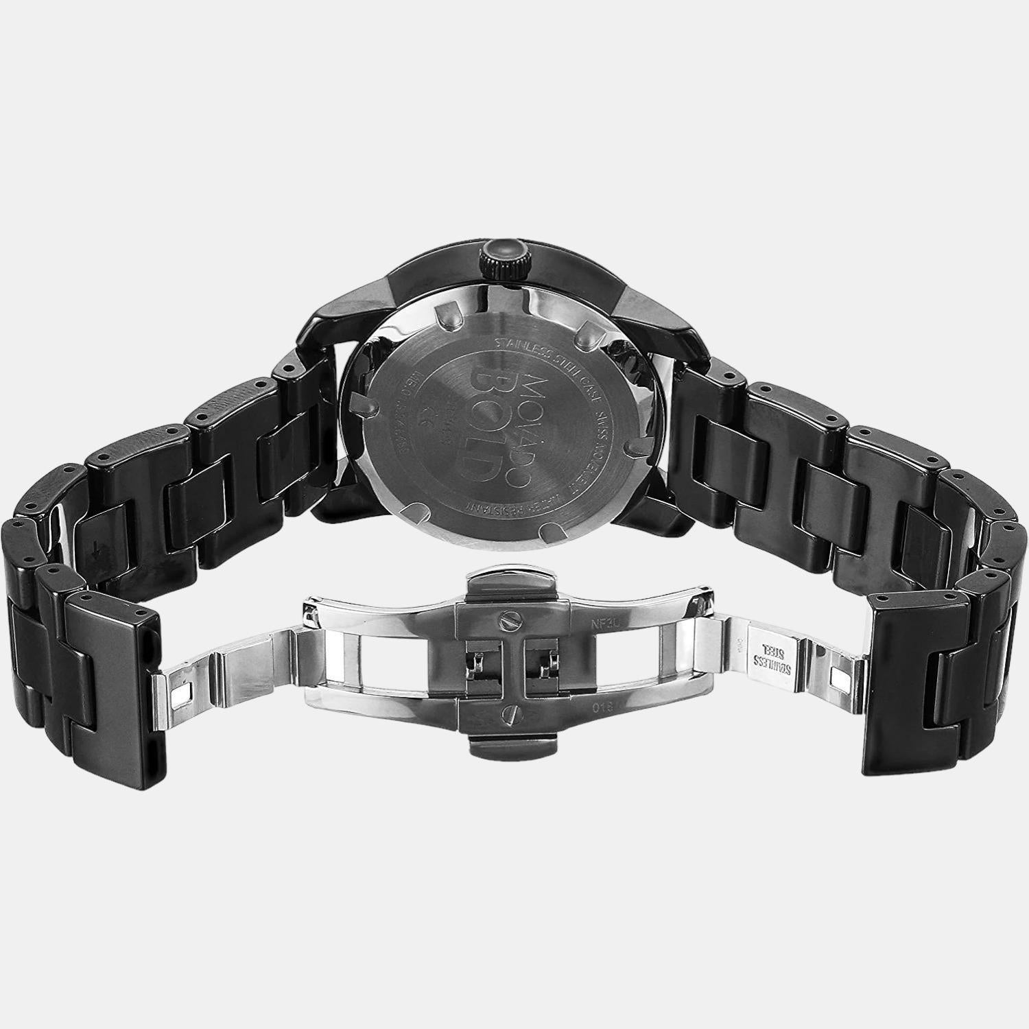 Movado Bold Women Quartz Black Dial Analog Stainless Steel Watch 3600535 - view 5