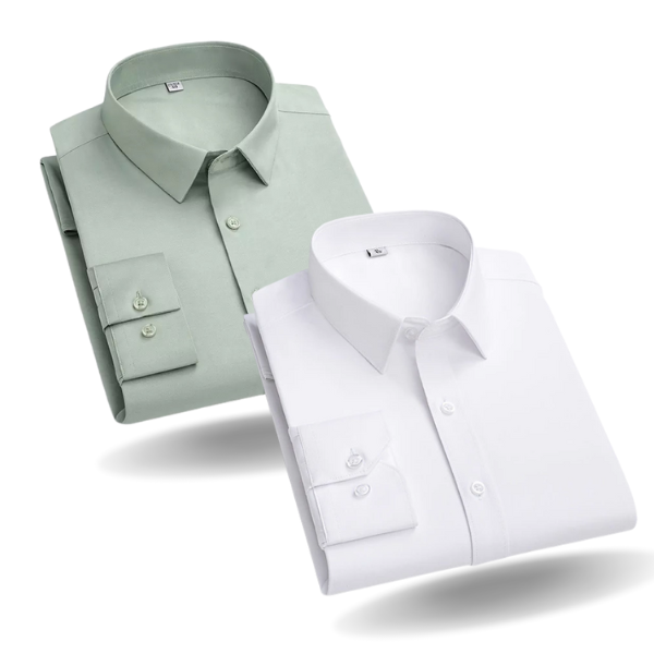 BlackTree Combo of 2 Cotton Shirt for Man (White and Pista)