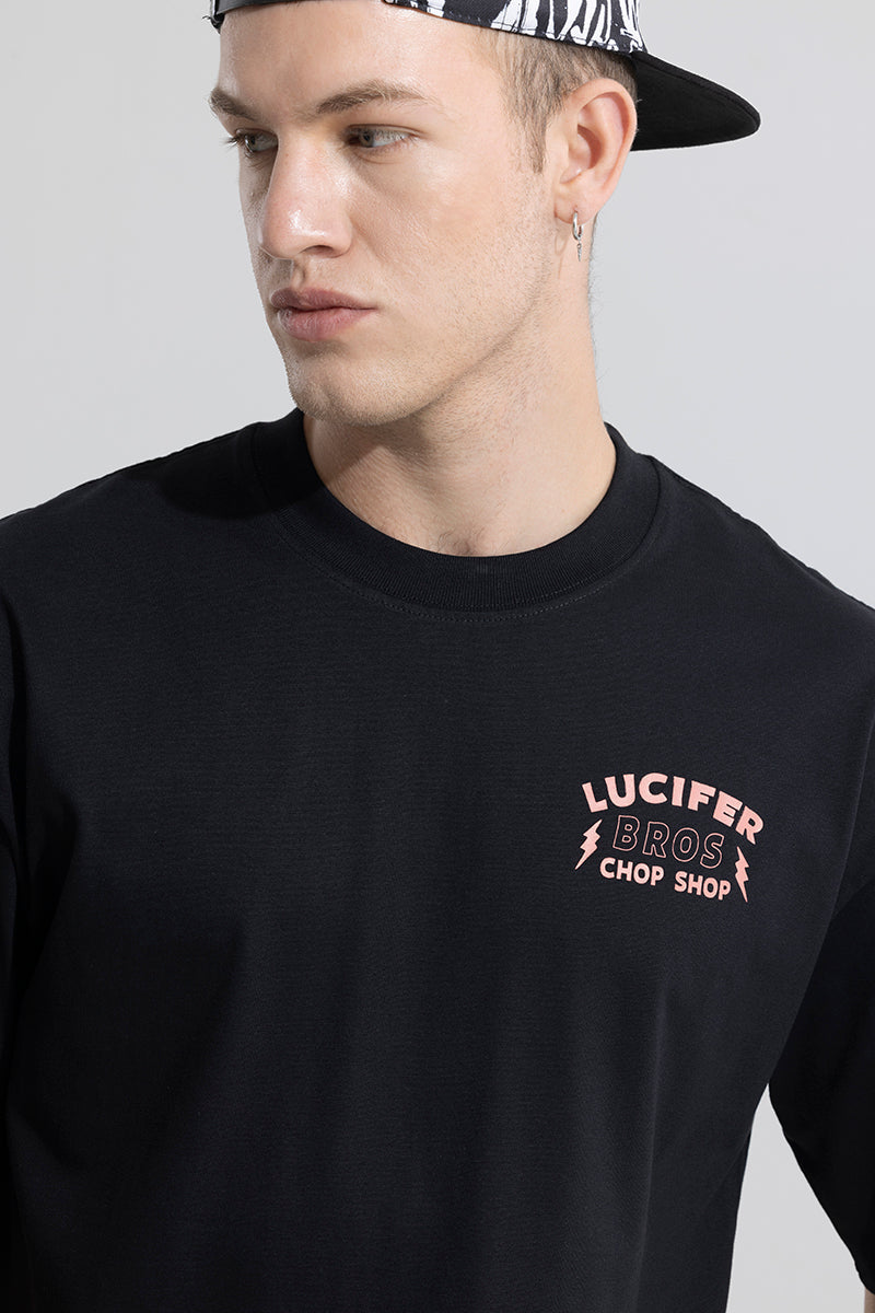 SNITCH Lucifer Bros Black Oversized T-Shirt - view 4