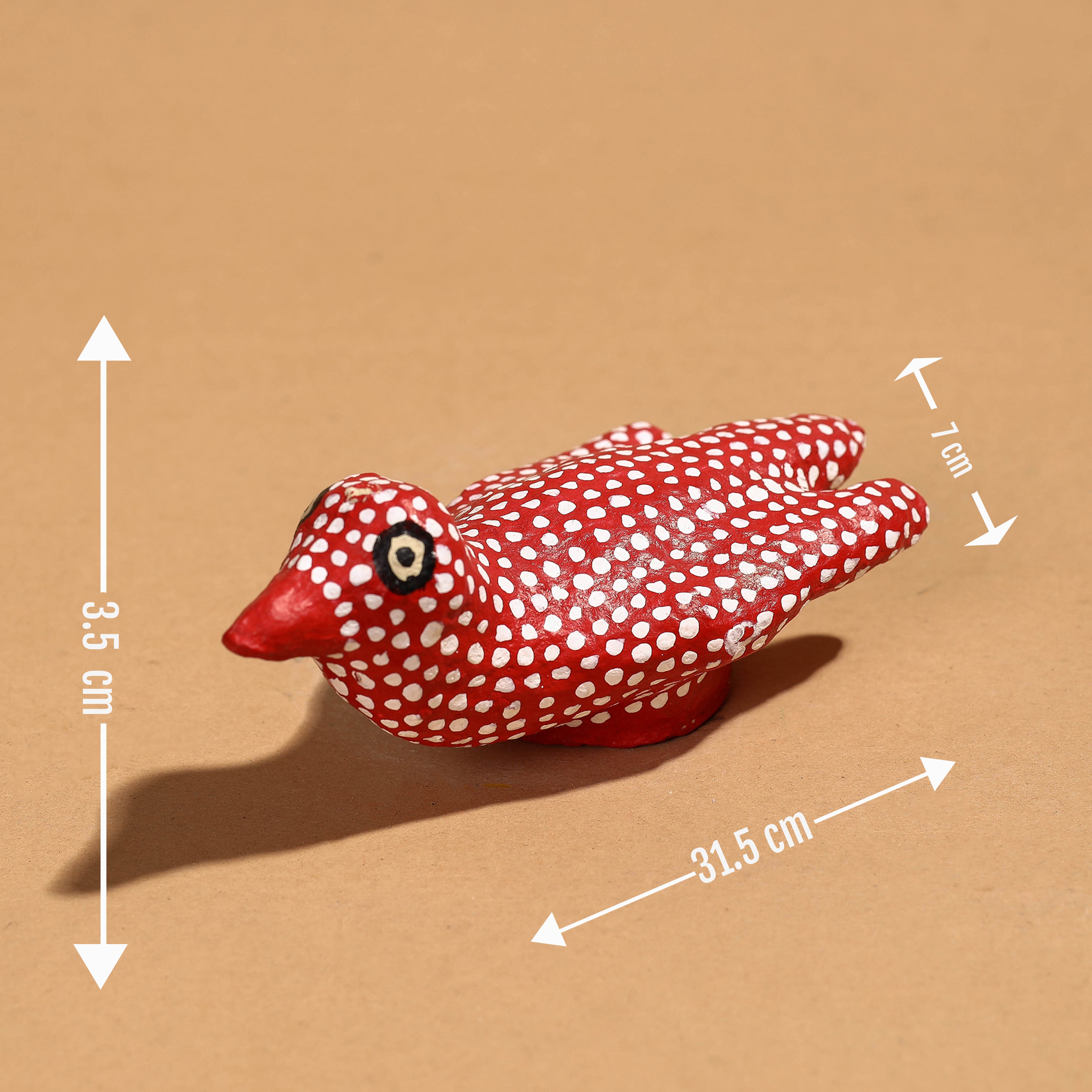 ITOKRI CRAFTS INITIATIVE Bird - Madhubani Handpainted Paper Mache Home Decor Item - view 4