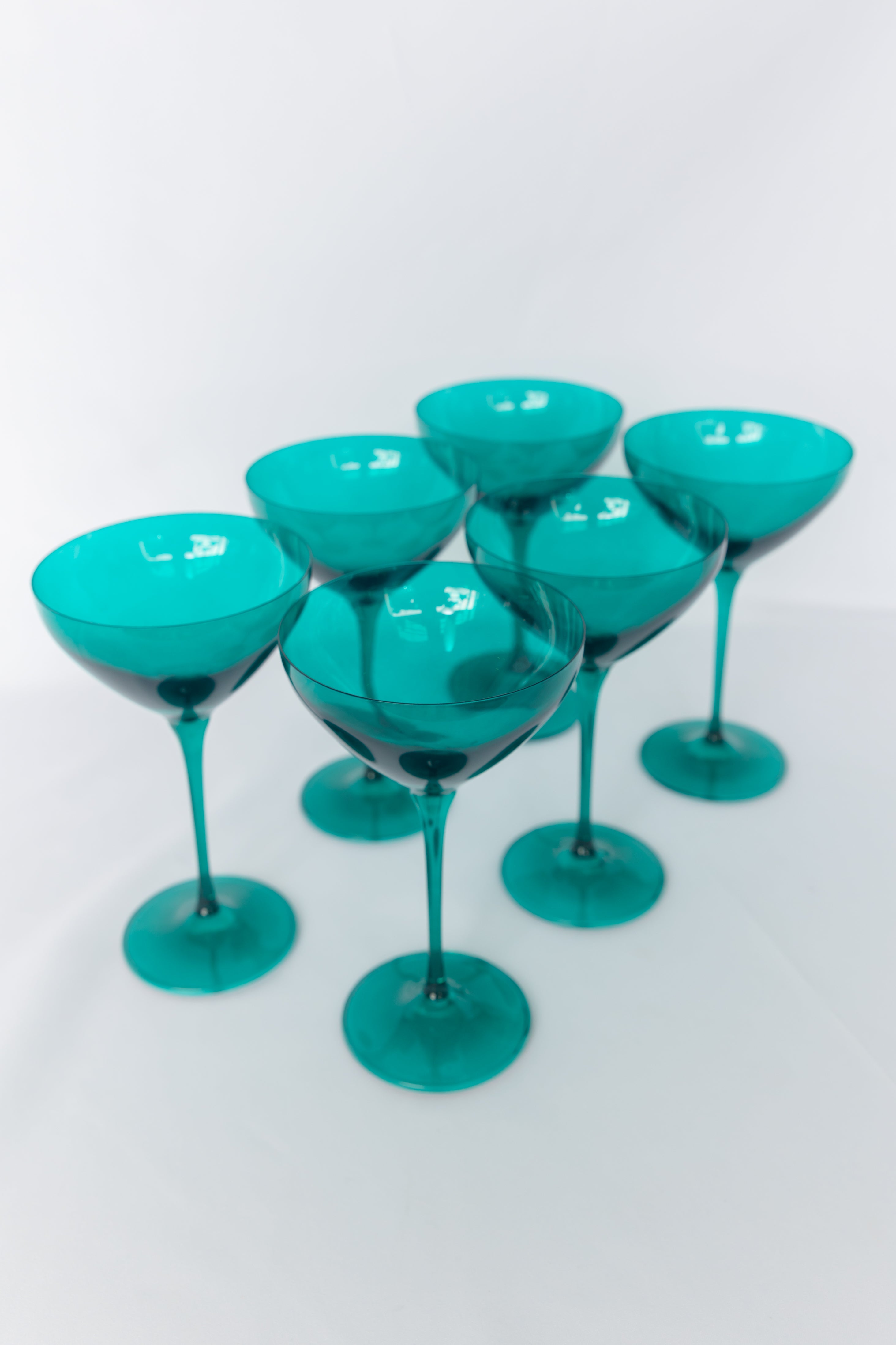Estelle Colored Glass Estelle Colored Martini Glass - Set of 6 {Emerald Green} - view 2