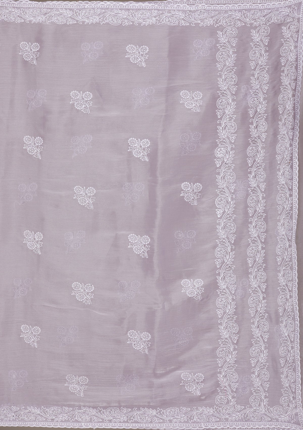 Koskii Lavender Threadwork Tissue Saree – Women's - view 7