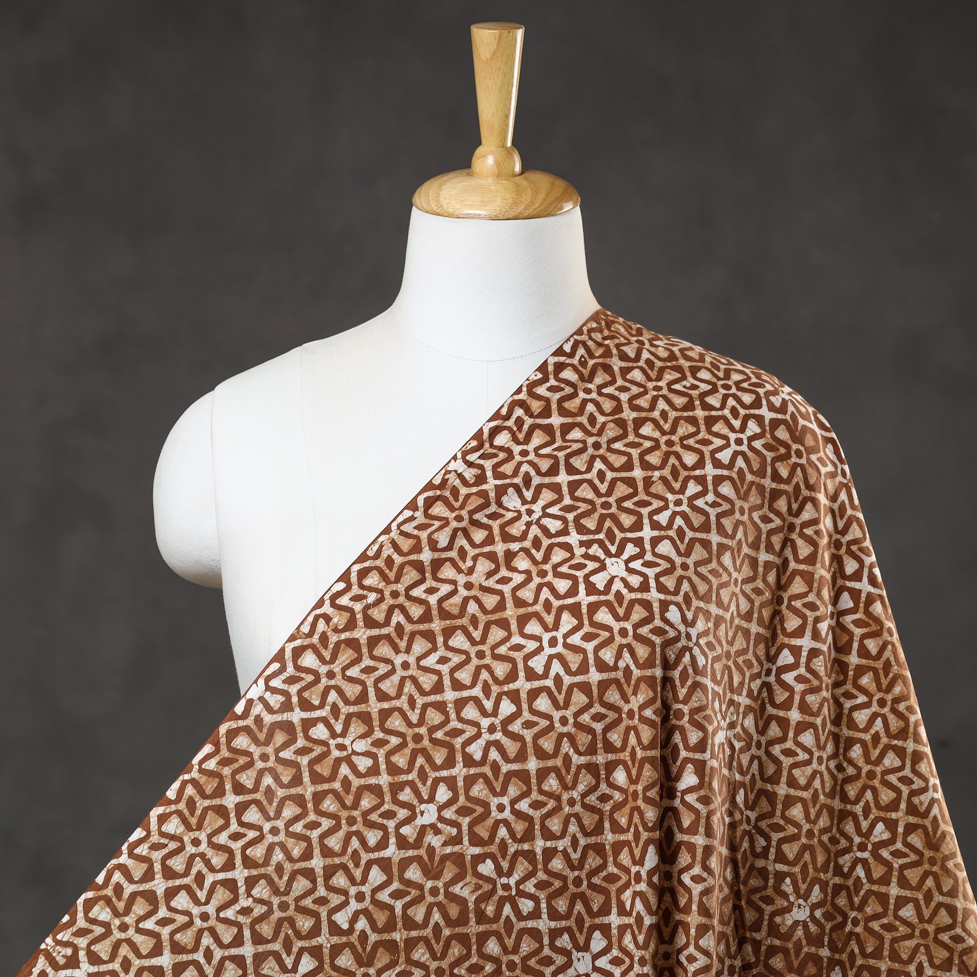 BATIK BY MD. SHARIFF Brown - Hand Printed Cotton Batik Fabric 22