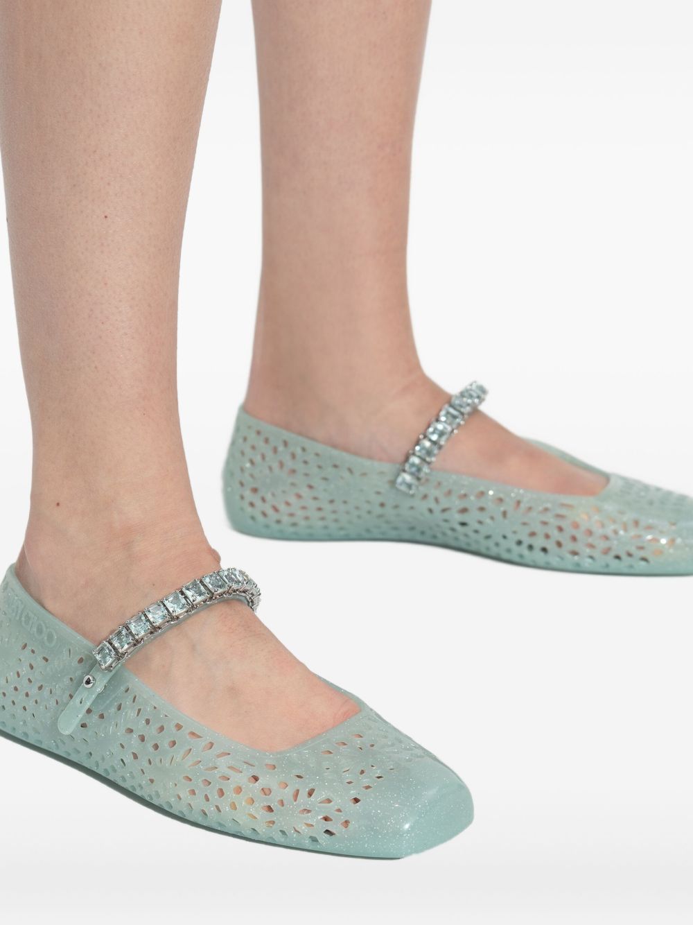 JIMMY CHOO Flat shoes GREEN – 100% Tpu - view 4