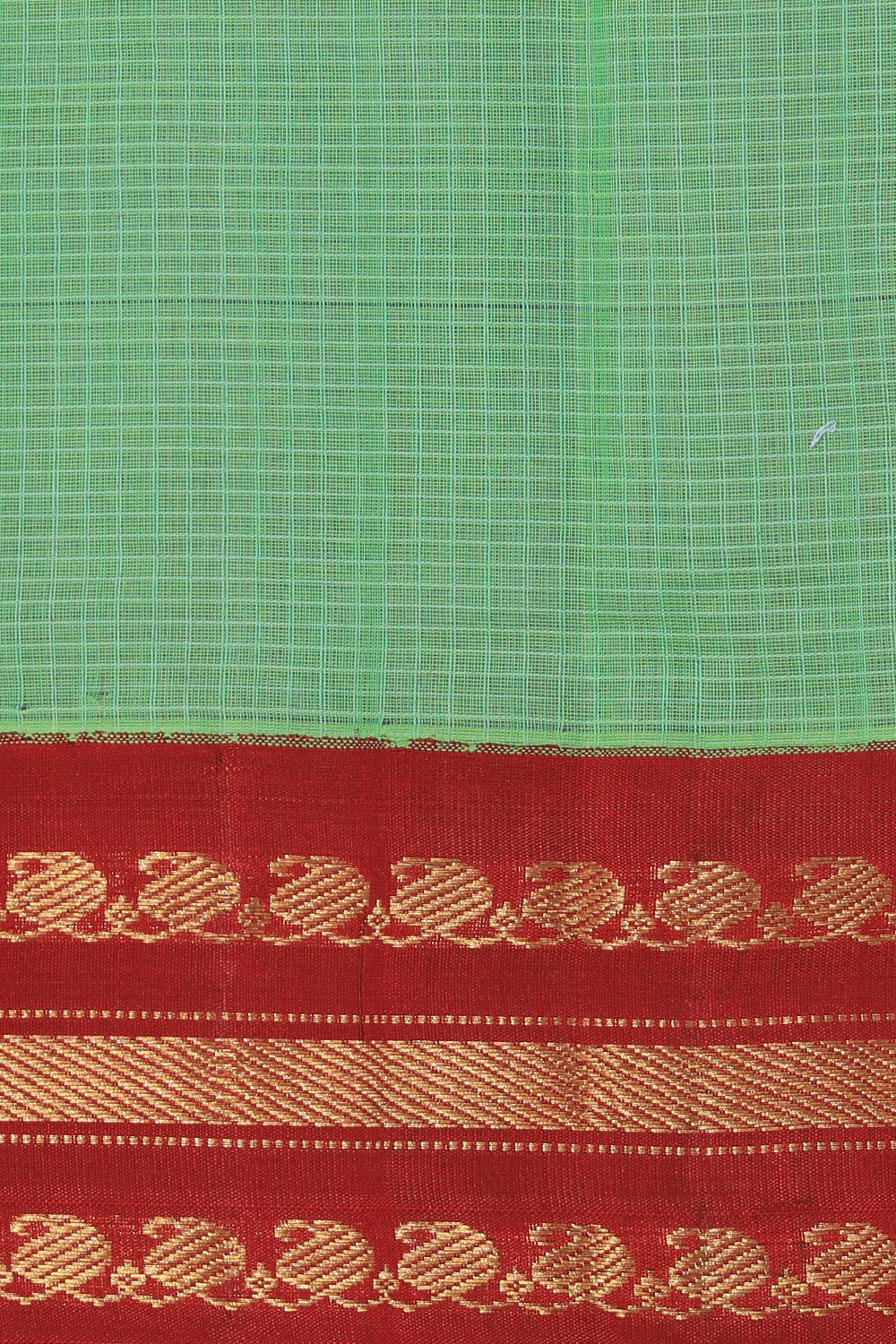 Kalanjali Gadwal Cotton Green Saree – Women's - view 2