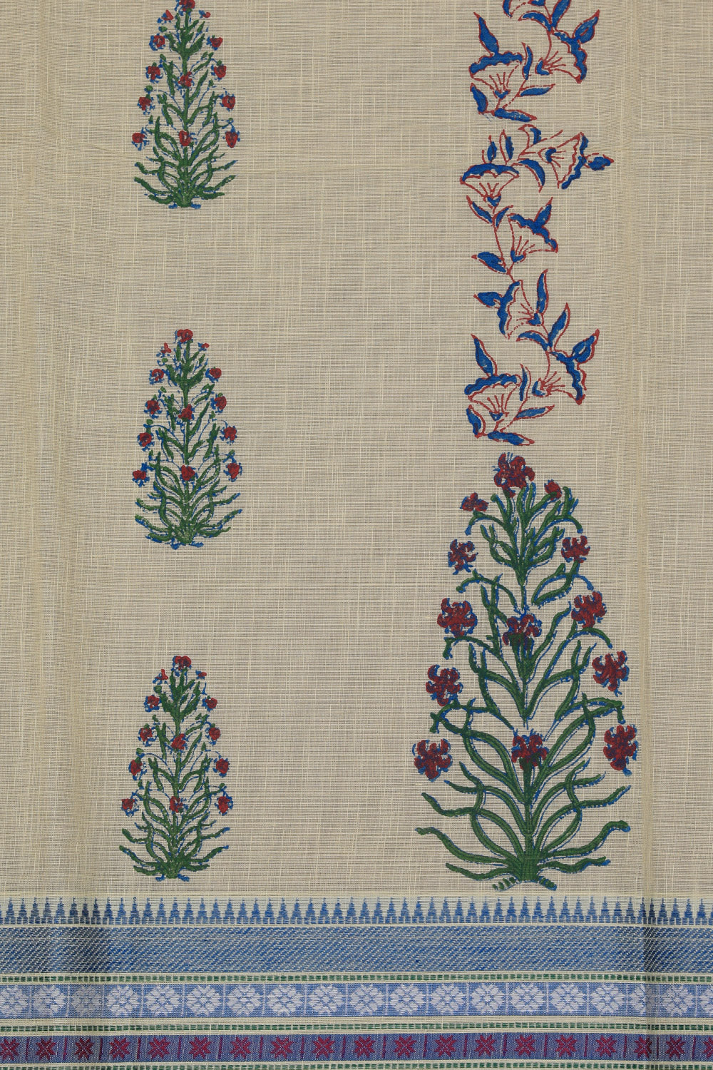 Kalanjali Ethnics Hand block printed cotton saree - view 3
