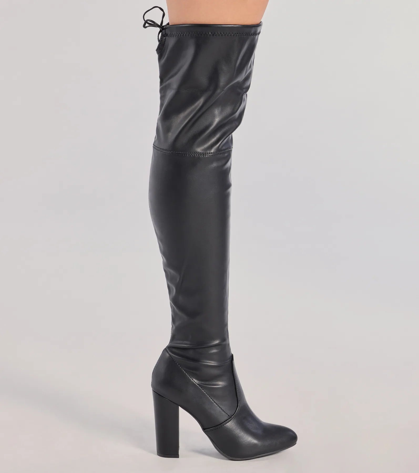 Windsor Chic Slay Over-The-Knee Block Heel Boots - view 3