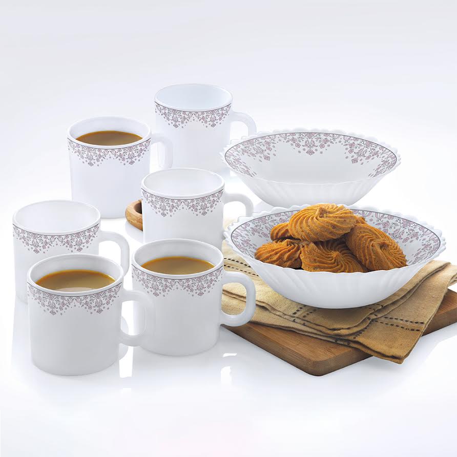 My Borosil Larah by Borosil Lark Snack Set w Mugs