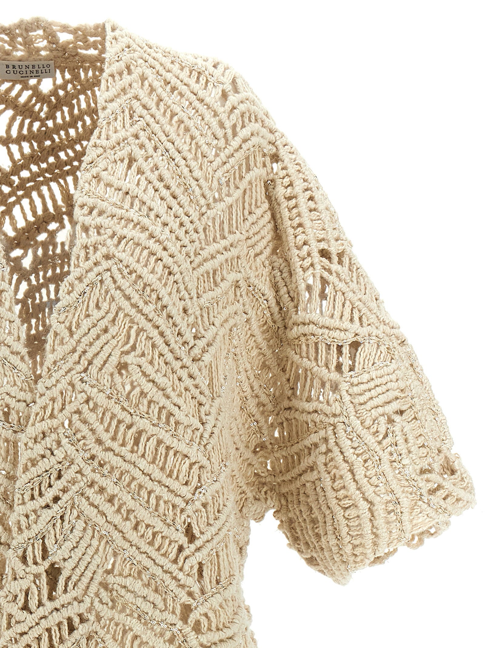 Brunello Cucinelli Opera Dazzling Macramé Cardigan - view 3