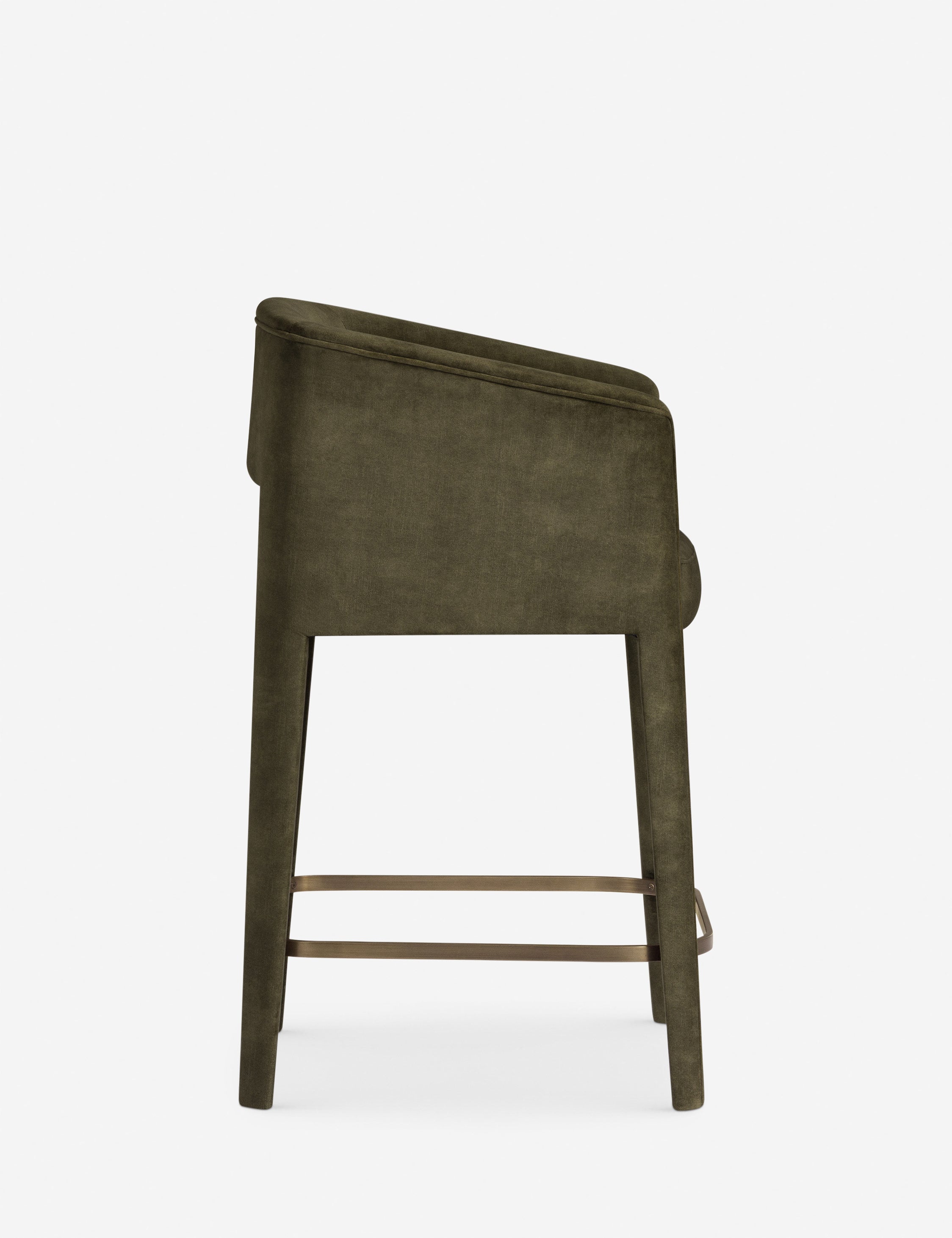 Lulu and Georgia Velez Counter Stool – Olive Velvet - view 3