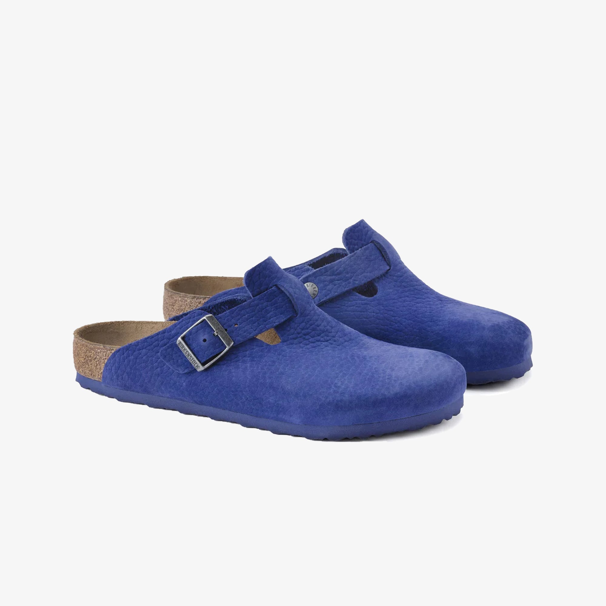 Birkenstock | BOSTON NUBUCK LEATHER { BLUE/INDIGO BLUE - view 2