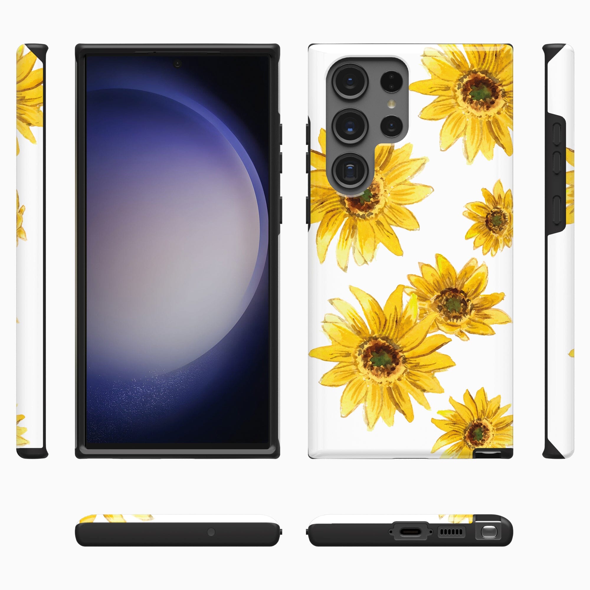 Casetry Golden Garden | Yellow Sunflower Floral Samsung Case - view 3