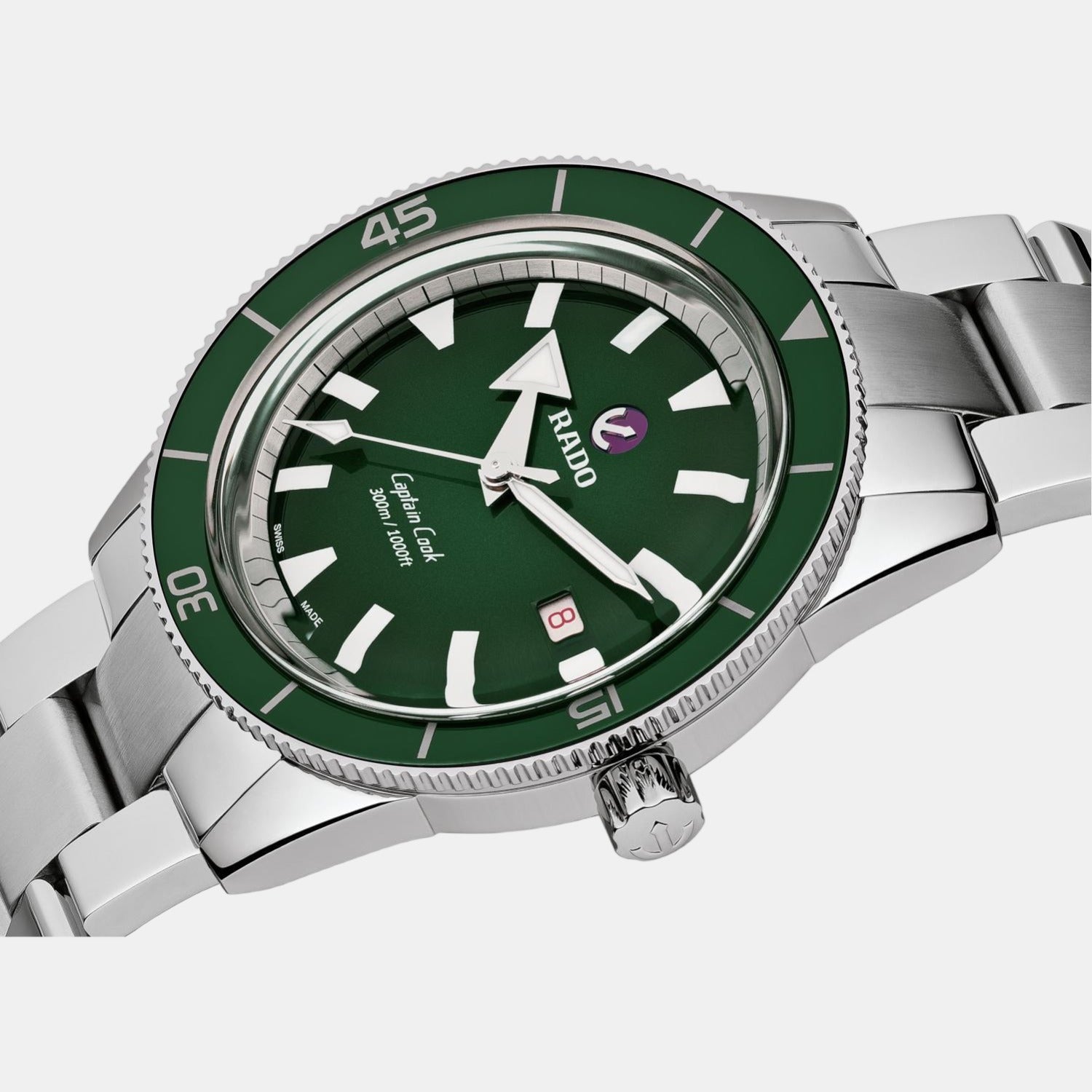 Rado Captain Cook Men Automatic Green Dial Analog Stainless Steel Watch R32105313 - view 2
