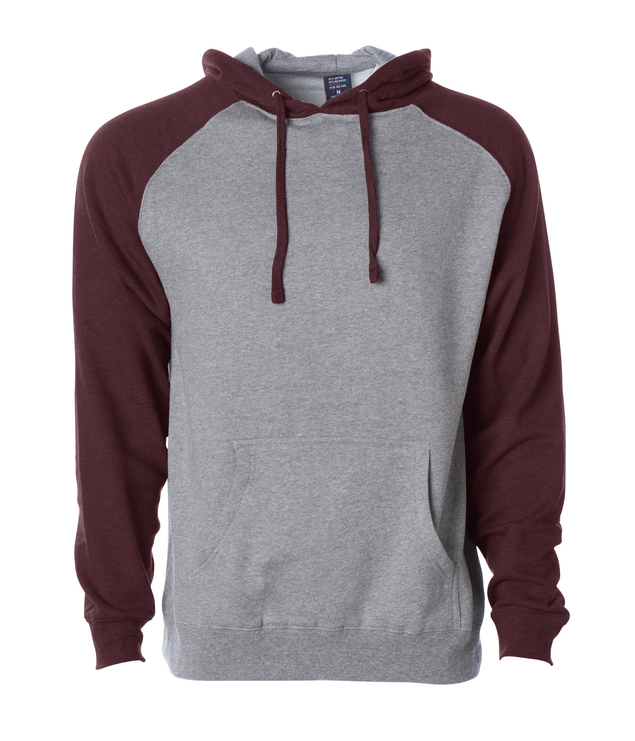 Independent Trading Company Raglan Hooded Pullover Sweatshirt