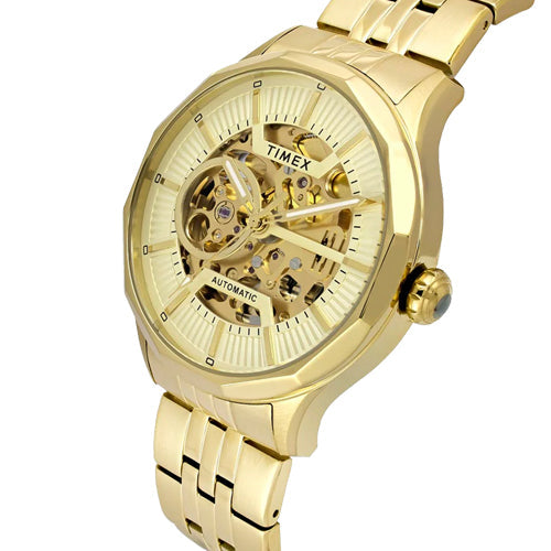 Timex Round Champagne Dial Analog Automatic Men's Watch 44mm TWEG27600 - view 2