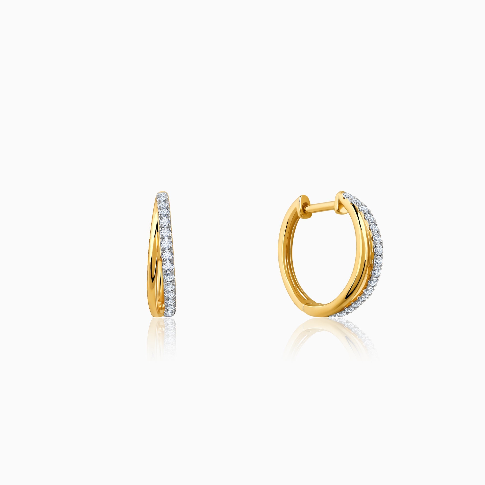GIVA Jewellery Gold Endora Diamond Earrings