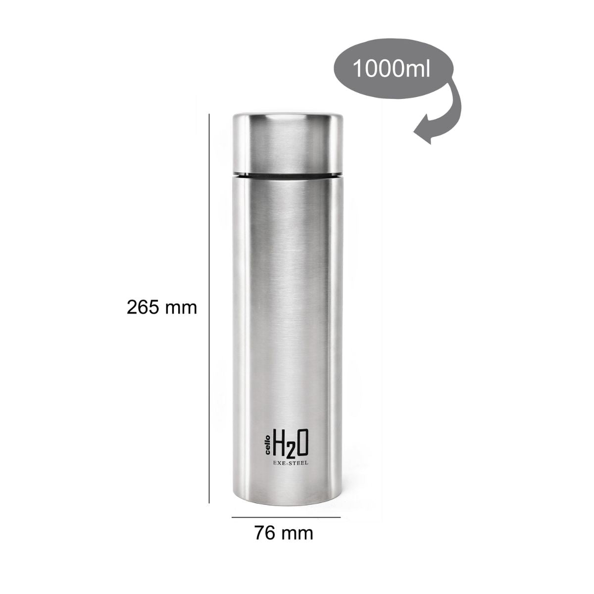 Cello H2O Stainless Steel Water Bottle, 1000ml - view 38