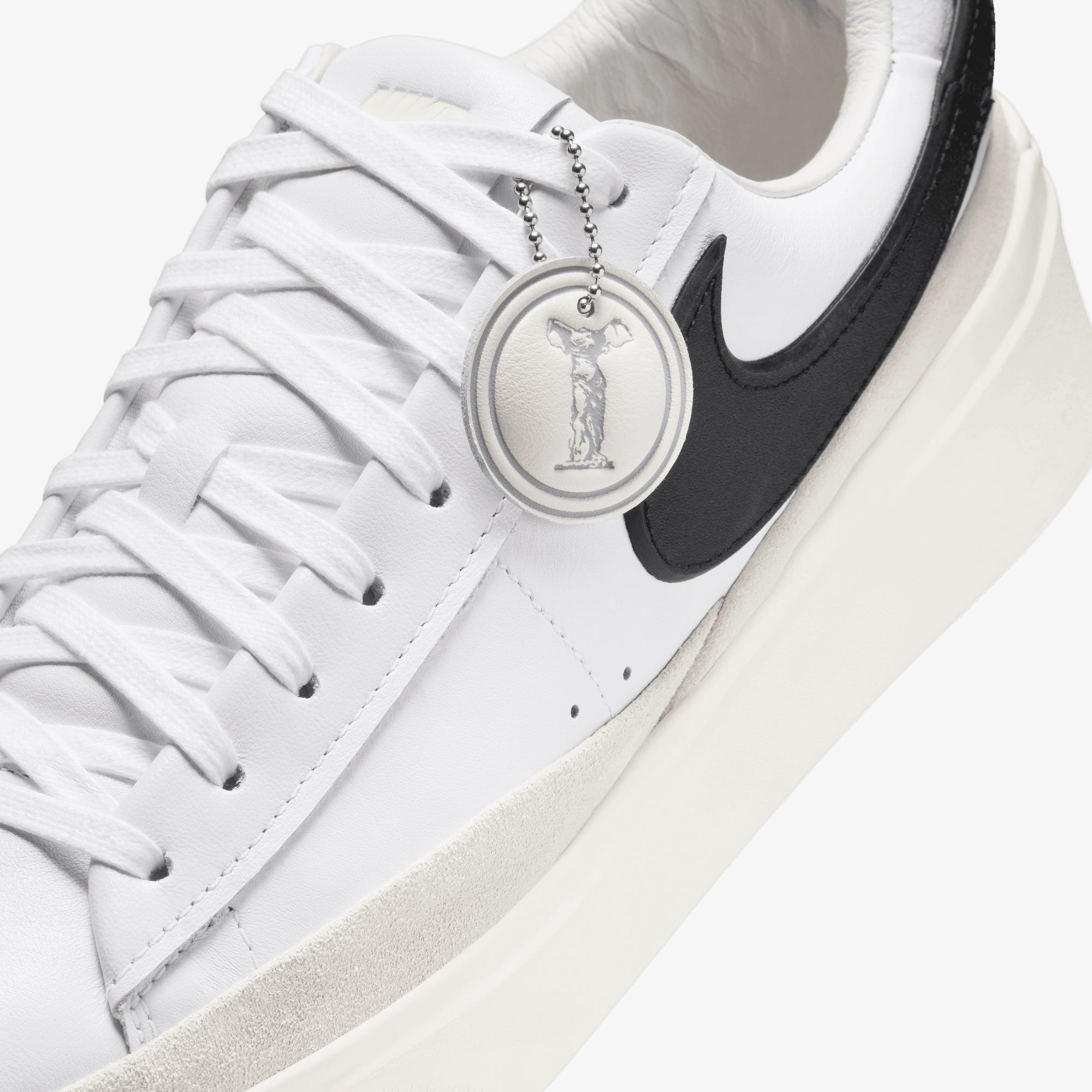 Nike | BLAZER PHANTOM LOW { SUMMIT WHITE/BLACK-WHITE-SAIL - view 6