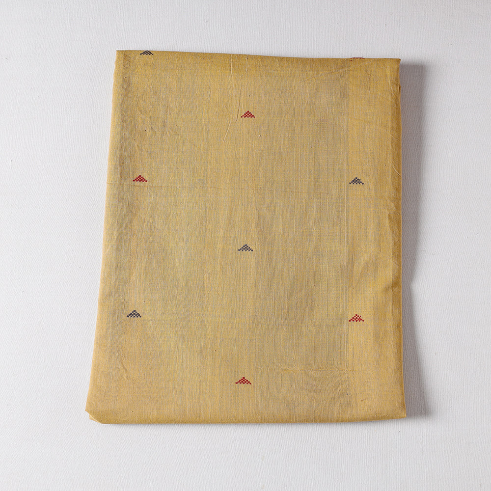 ITOKRI CRAFTS INITIATIVE Beige - Godavari Jamdani Pure Handloom Cotton Precut Fabric (2 meter)