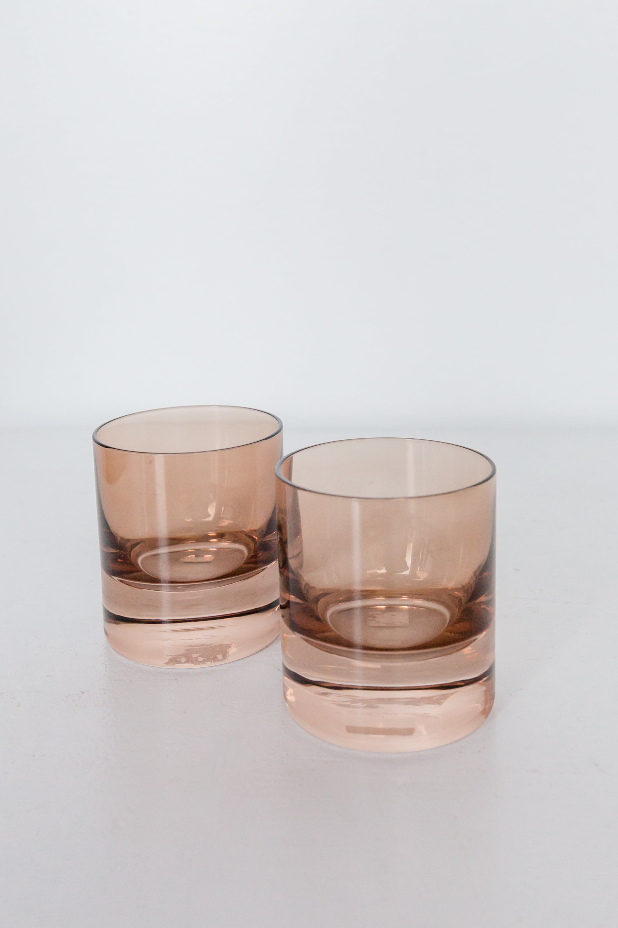Estelle Colored Glass Estelle Colored Rocks Glass - Set of 2 {Mocha Mousse (Our Amber Smoke)}