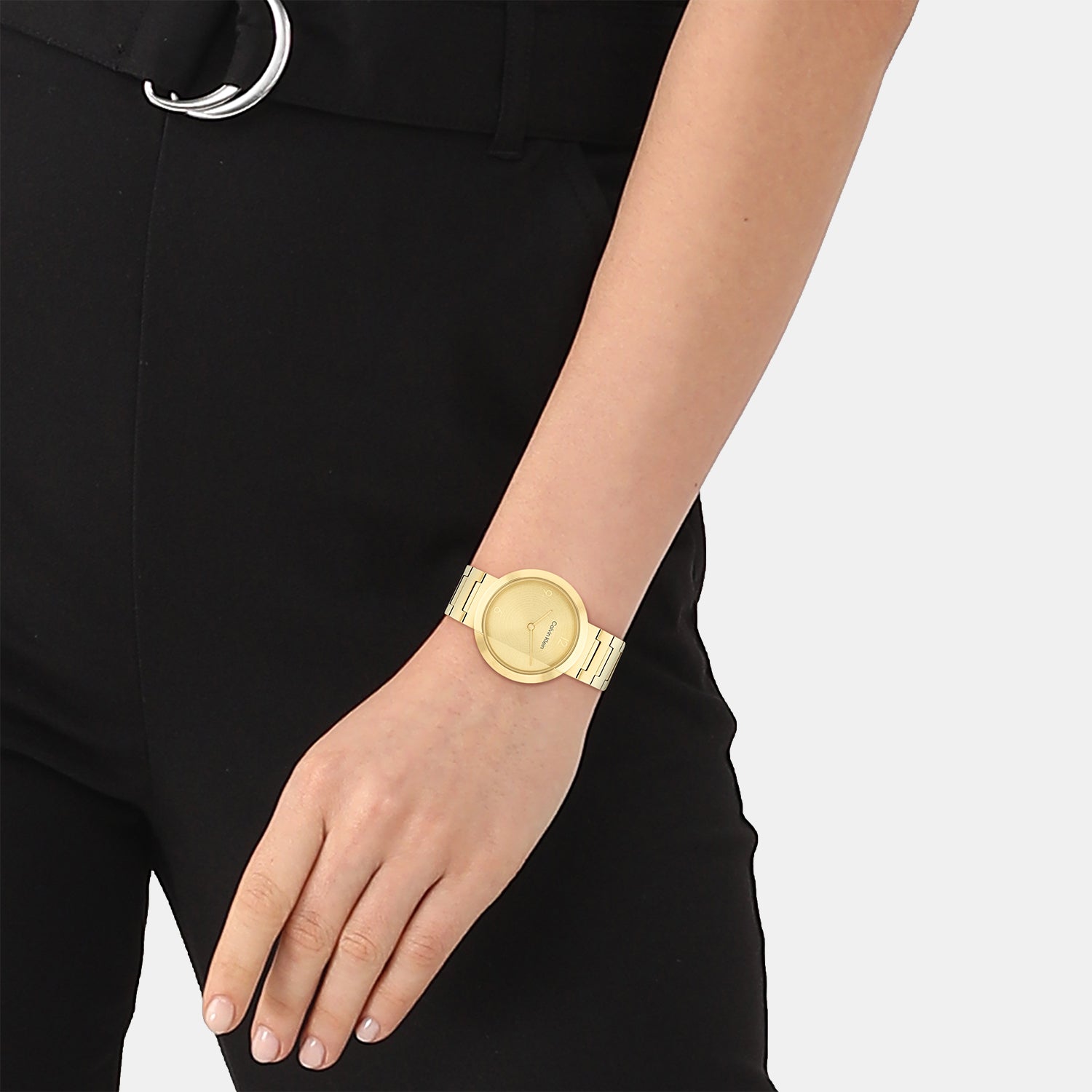 Calvin Klein Ck Eccentric Unisex Quartz Gold Dial Analog Stainless Steel Watch 25200290 - view 4