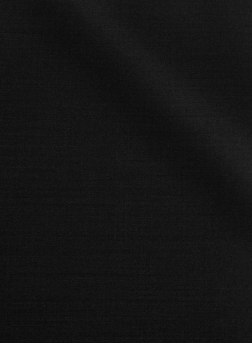 StudioSuits Super Black Satin Wool Pants - view 4