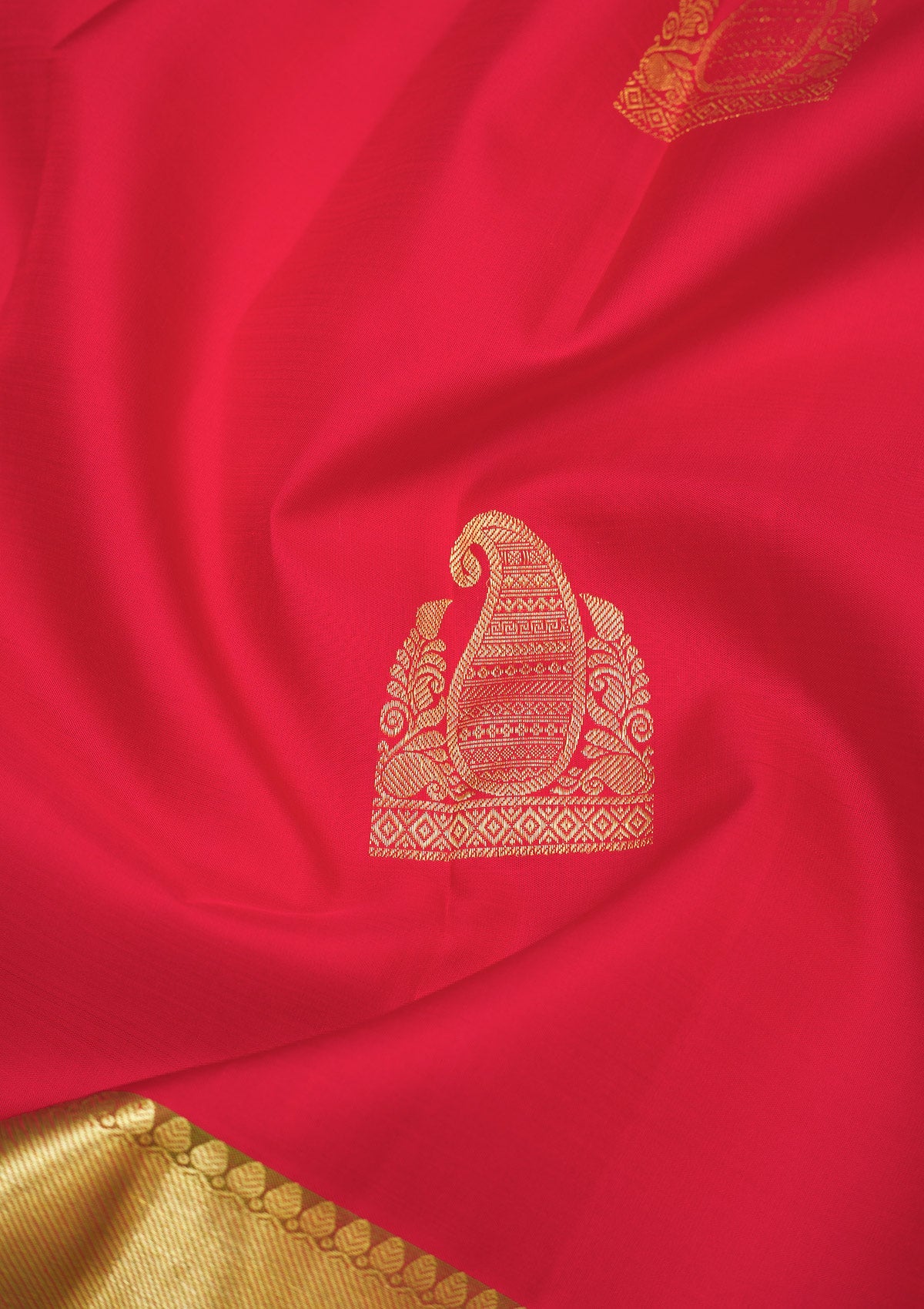 Koskii Red Zariwork Pure Silk Saree – Women's - view 2