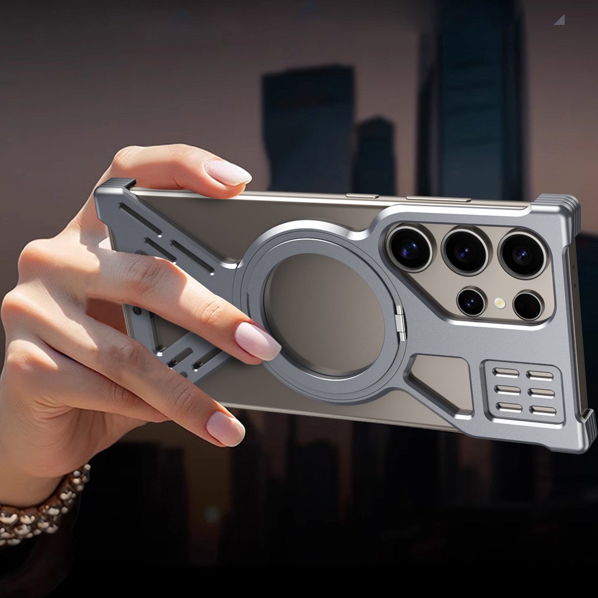 Million Cases Galactic Armor Magnetic Bracket Frame Case - Samsung - view 4
